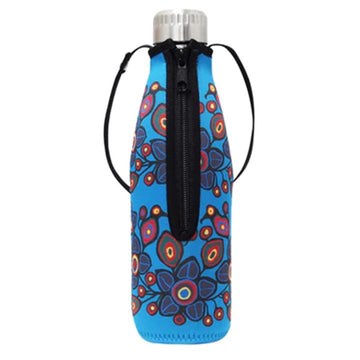 Open image in slideshow, Indigenous Artist Collection: Norval Morrisseau Flowers and Birds Water Bottle and Sleeve