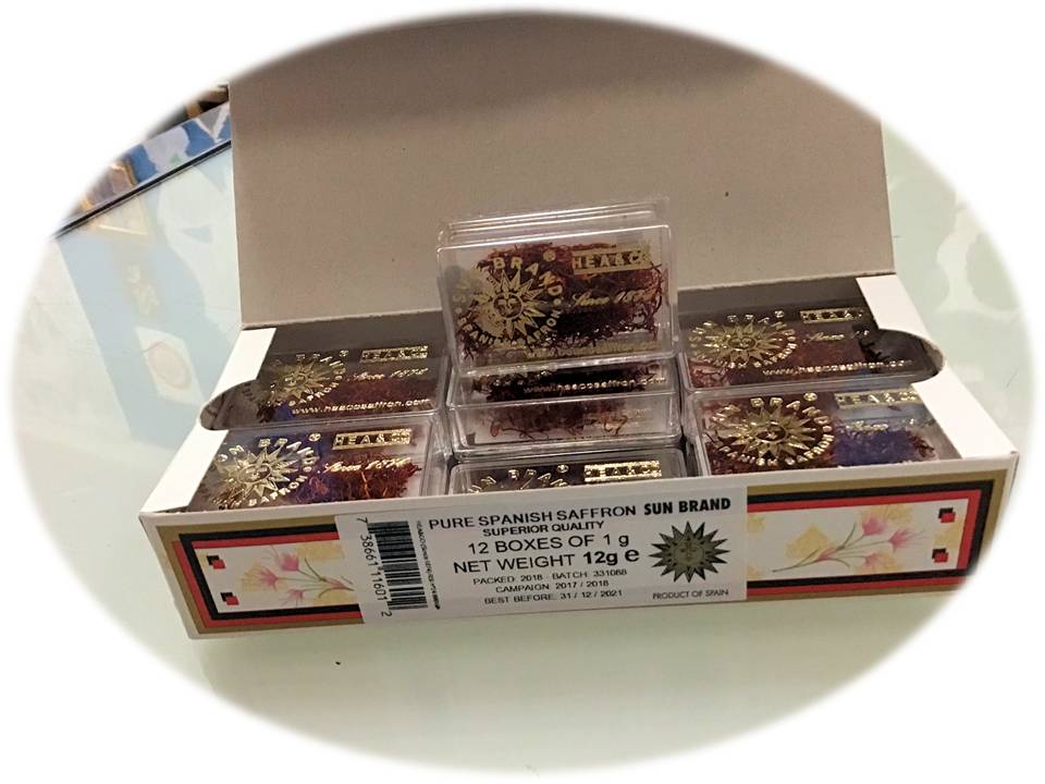 Saffron 1 Gram Box, Sun Brand of Spain Yulokod Studios