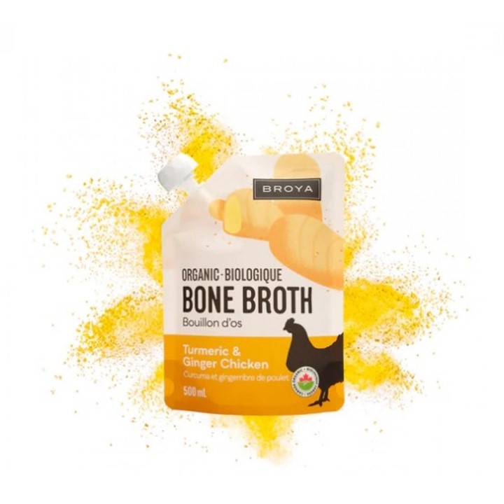 Bone Broth with Tumeric and Ginger by Broya 500 ml.