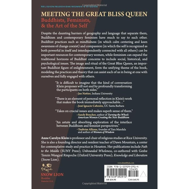 Meeting the Great Bliss Queen: Buddhist Feminists & the Art of Self: Anne C. Klein