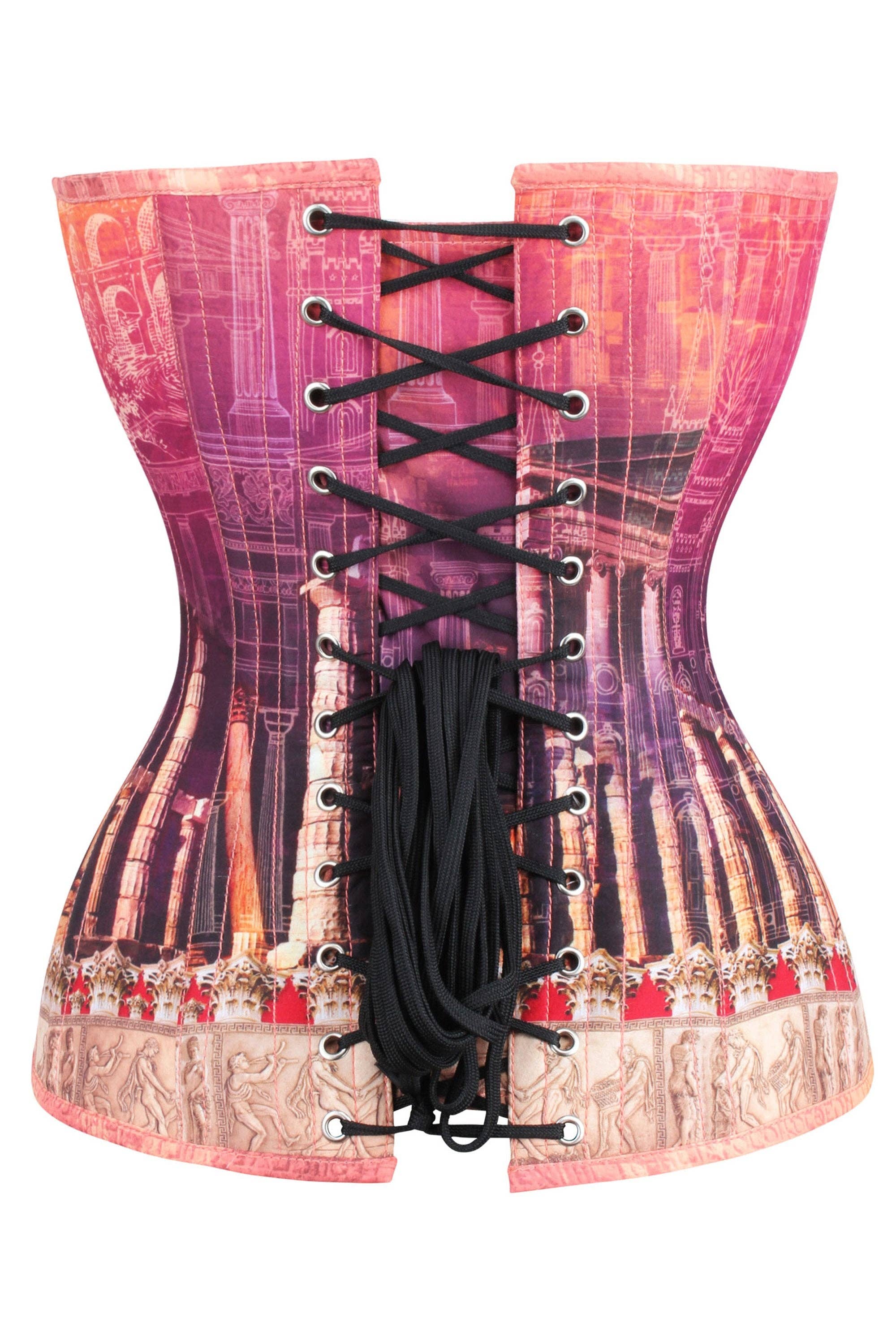 Corset Story - ARCHITECTURAL PRINT WAIST TAMING CORSET: 36" Corset (Suitable for 39-40" Natural Waist)