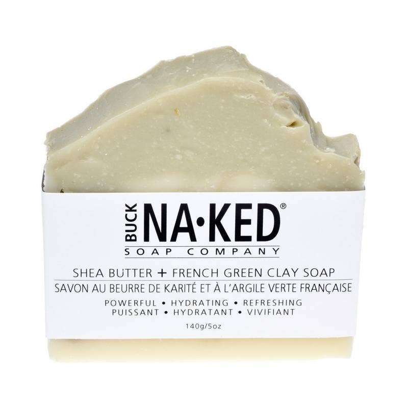 Shea Butter & French Green Clay Soap - 140g/5oz by The  Buck Naked Soap Company