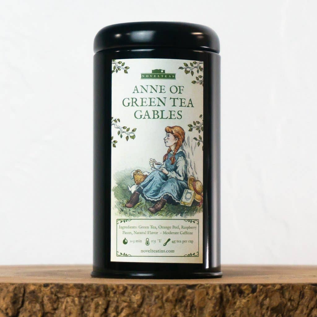 Anne of Green Tea Gables - Loose Tea Tin with Orange, Rasberry Green Tea & Bookmark