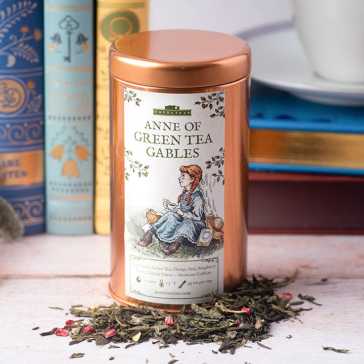 Anne of Green Tea Gables - Loose Tea Tin with Orange, Rasberry Green Tea & Bookmark