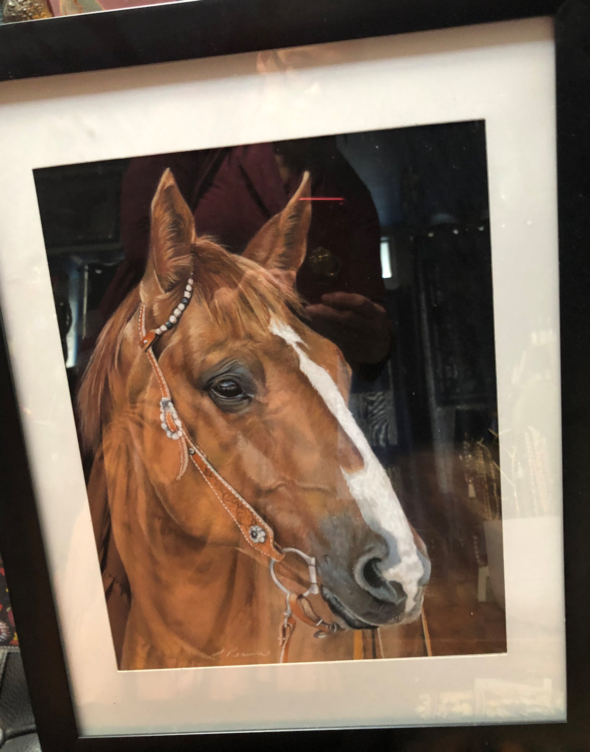 Elaine Reaume: Original Pastel on Acid Free Paper Signed: The Valiant Steed: Horse Portrait: Pastel on Acid Free Paper Signed Original