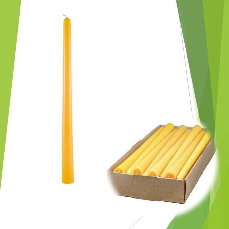 Organic 100% Pure Natural Beeswax Candle Single 12" Taper by Honey Candles of Kaslo, B.C.