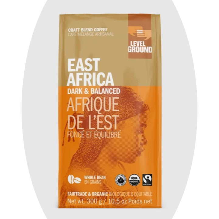 East Africa Fair Trade Organic Coffe by Level Ground 300 grams
