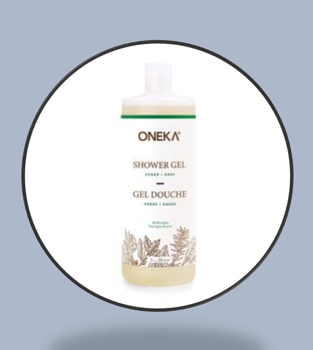 ONEKA Cedar & Sage Shower Gel 1 Litre with Pump
