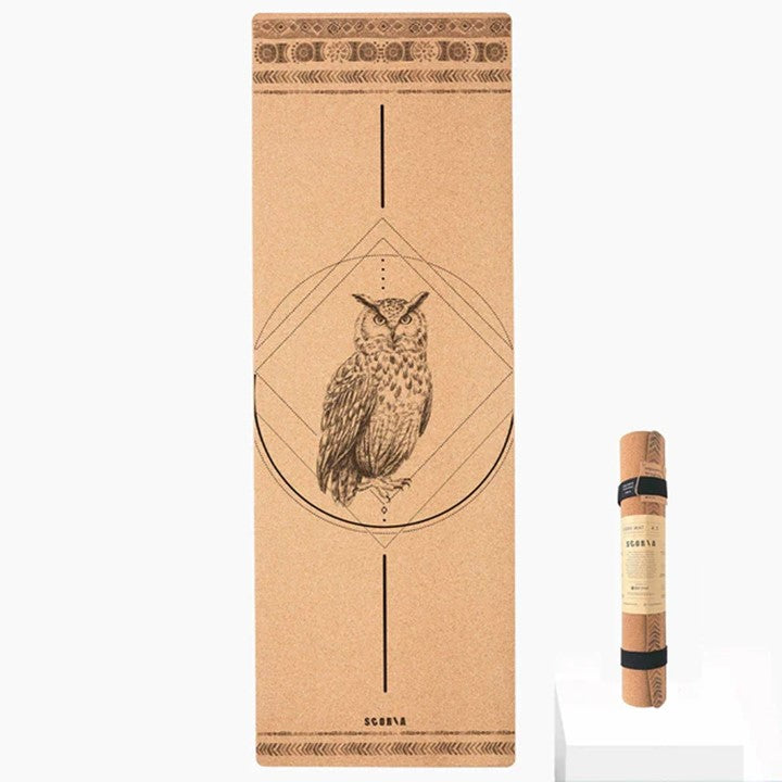 Owl Cork Yoga Mat | 4.5MM by Scoria
