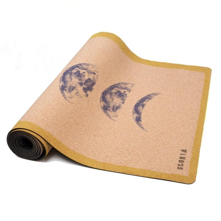 Moon Phases Cork Yoga Mat by Scoria (4.5mm)