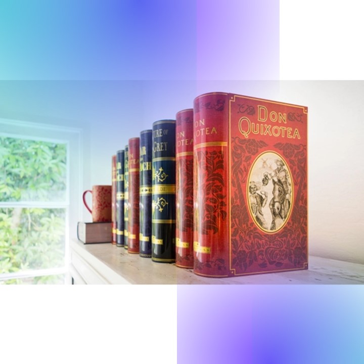 Alice in Wonderland - Book-shaped Tea Tin with Cinnamon Anise Rooibos Tea by Novelteas LLC