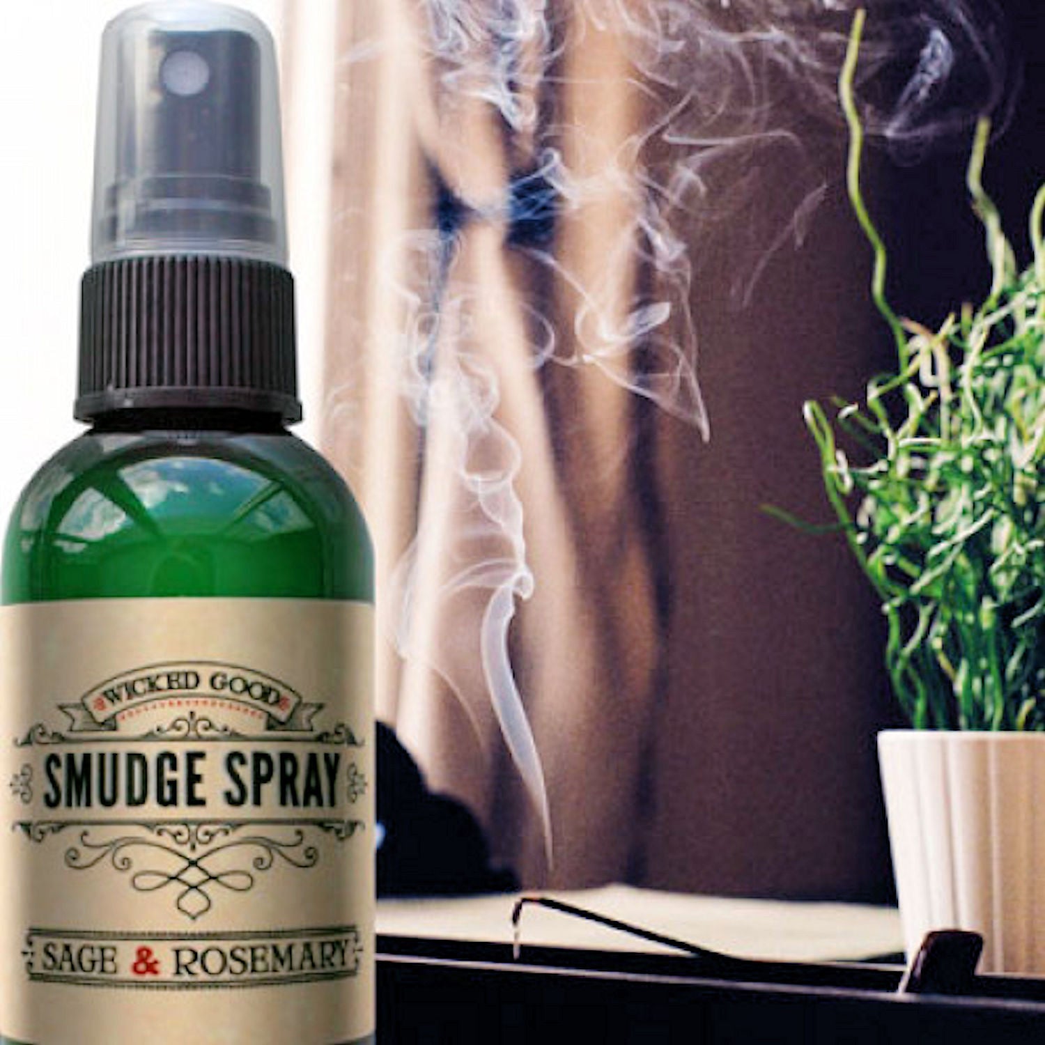 Wicked Good Spray Smudge: Rosemary & Sage  4 oz