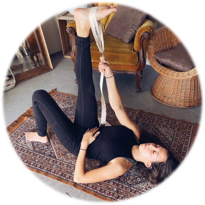 Organic Cotton Yoga Stretching Strap by Scoria