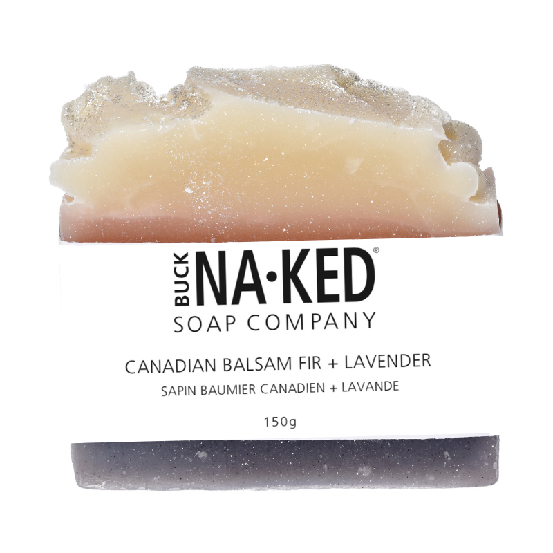 Canadian Balsam Fir + Lavender Soap - 140g/5oz by The Buck Naked Soap Company