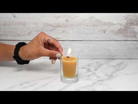 100% Pure Organic Natural Beeswax Votive Candle by Honey Candles of Kaslo